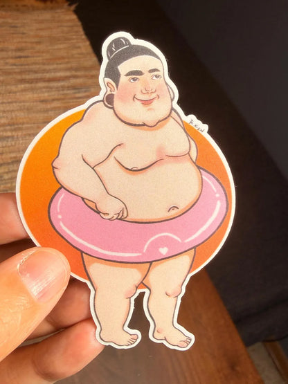 Hot Boy Sumo Summer Sticker | Cute Summer Sumo Vinyl Decal