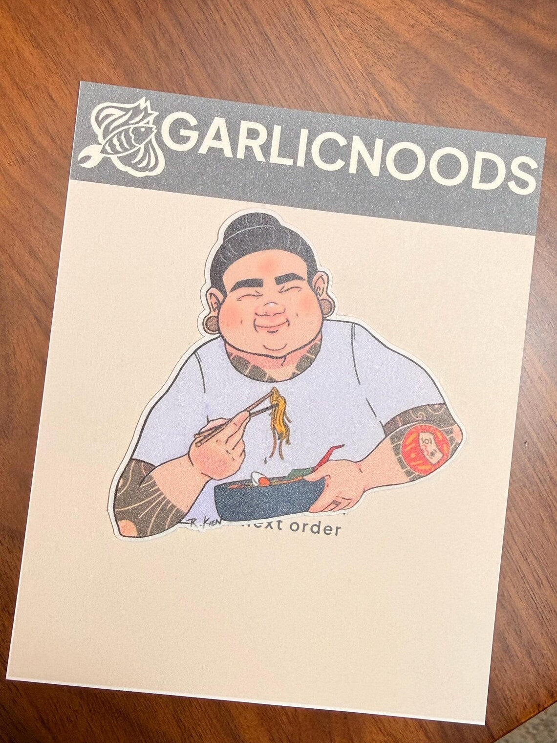 Sumo Slurp Club Sticker | Cute Hipster Sumo Ramen Vinyl Decal