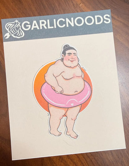 Hot Boy Sumo Summer Sticker | Cute Summer Sumo Vinyl Decal