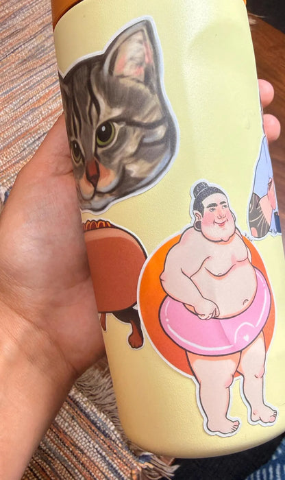 Hot Boy Sumo Summer Sticker | Cute Summer Sumo Vinyl Decal