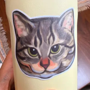 Garlic Cat Sticker | Local Cats Club Founding Member Vinyl Decal