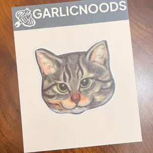 Garlic Cat Sticker | Local Cats Club Founding Member Vinyl Decal