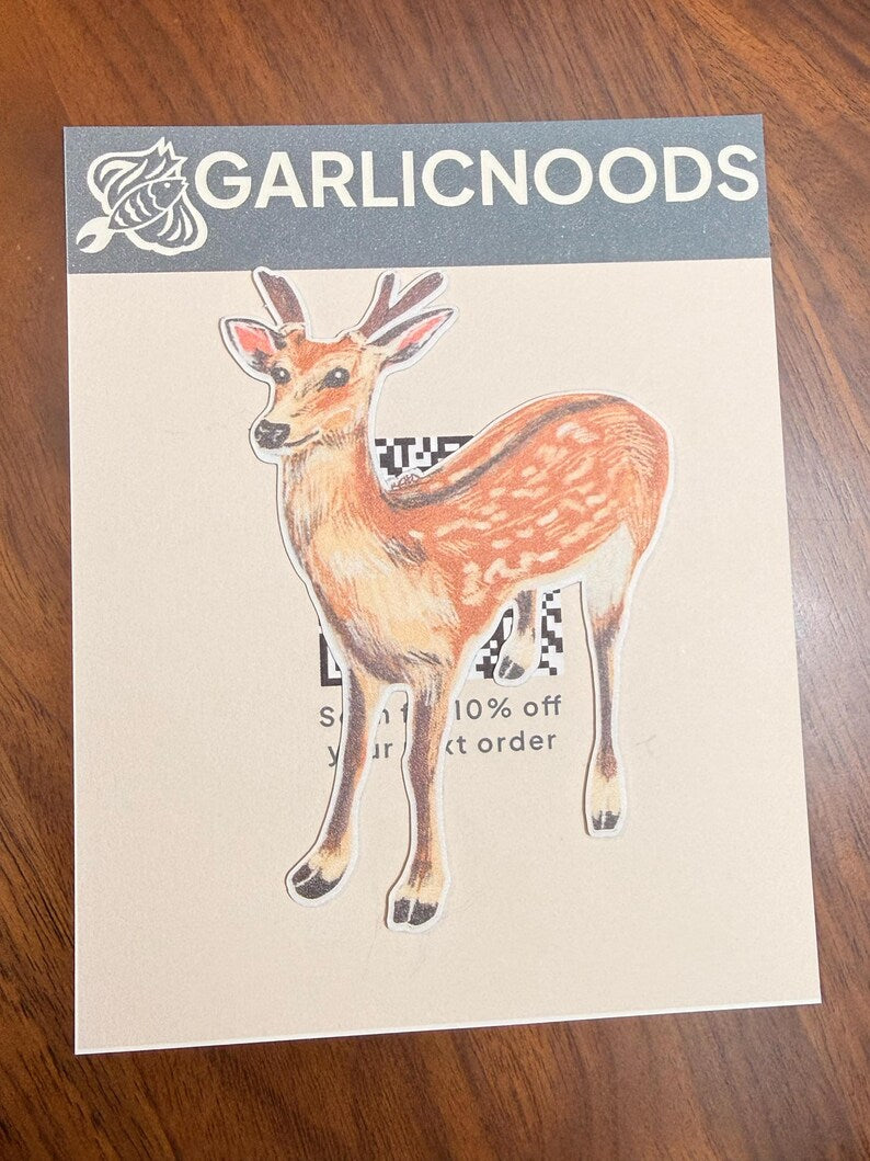 Sika Deer Sticker | Cute Woodland Creature Vinyl Decal