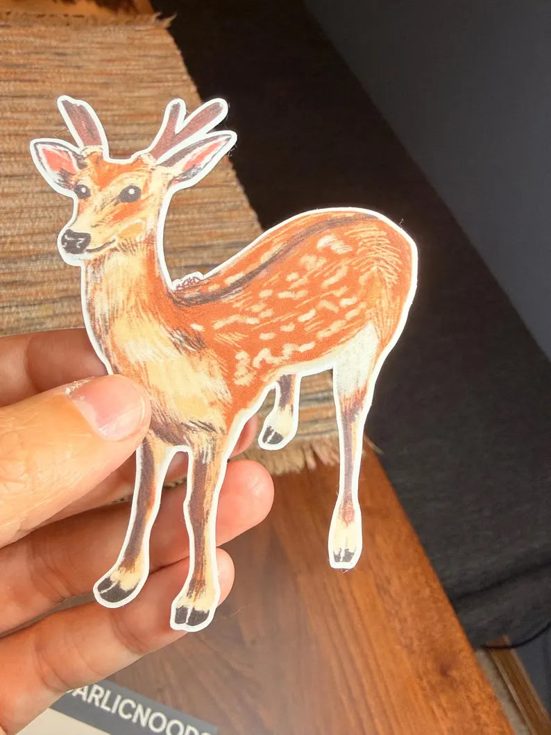 Sika Deer Sticker | Cute Woodland Creature Vinyl Decal